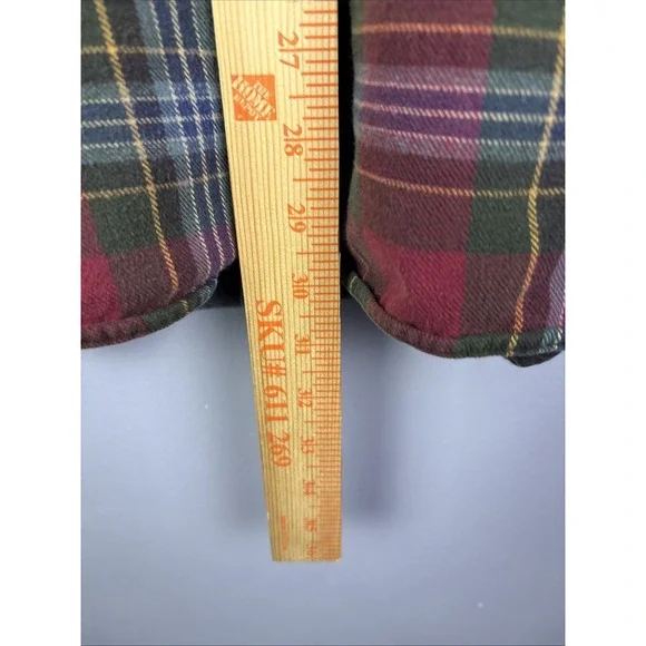 LL Bean Flannel Shirt Traditional Fit Mens Medium Plaid Button Down LOT OF 2 - Picture 6 of 15